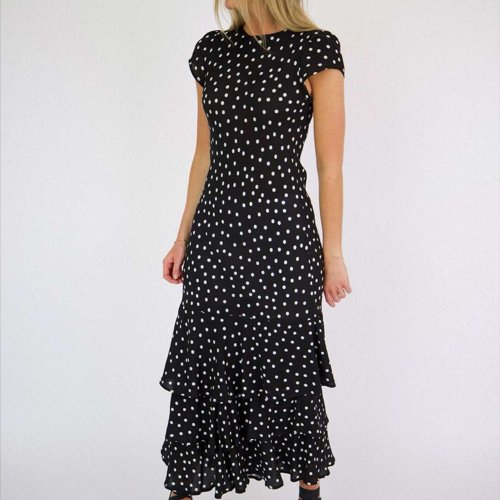 Black Polka Dot Dress, SASKIA